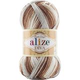 Alize 5 Adet Diva Batik Merserize Ip Yazlık Bikini Bustiyer Bluz Örgü Ipi 5742 - 008 - Alev Kırmızısı