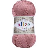 Alize 5 Adet Diva Merserize Ip Yazlık Bikini Bustiyer Bluz Örgü Ipi 354 Gül - 007 - Gül Pembe