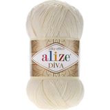 Alize 5 Adet Diva Merserize Ip Yazlık Bikini Bustiyer Bluz Örgü Ipi 383 Taş - Gri 383