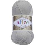 Alize 5 Adet Diva Merserize Ip Yazlık Bikini Bustiyer Bluz Örgü Ipi Gri 355