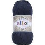 Alize 5 Adet Diva Merserize Ip Yazlık Bikini Bustiyer Bluz Örgü Ipi Lacivert 361 - Renkli