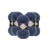 Alize 5 Adet Midi Alize Süperlana Midi Orta Kalın Yünlü İplik 100 gr. 170 mt.203