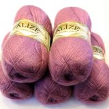 Alize 5 x 100 g Angora Altın Tek Renkli 500 gram Yün,%20 Yün İçeriği Türk Yün Mohair (28