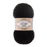 Alize 60 siyah 5'li Puffy El Örgü İpi