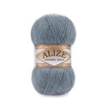Alize 87 kömür Gri 5'li Angora Gold Simli El Örgü İpi