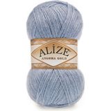 Alize Angora Gold 221 Denim Melanj 5 Adet El Örgü İpi