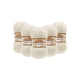Alize Angora Gold 5’li Paket El Örgü İpi 100g x 5 Adet - Renk Kodu: 01 - Krem