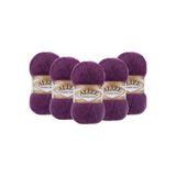 Alize Angora Gold 5’li Paket El Örgü İpi 100g x 5 Adet - Renk Kodu: 111 - Mürdüm