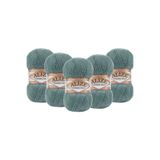 Alize Angora Gold 5’li Paket El Örgü İpi 100g x 5 Adet - Renk Kodu: 164 - Göl Mavisi