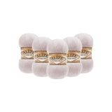 Alize Angora Gold 5’li Paket El Örgü İpi 100g x 5 Adet - Renk Kodu: 168 - Kış Beyazı