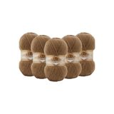 Alize Angora Gold 5’li Paket El Örgü İpi 100g x 5 Adet - Renk Kodu: 466 - Koyu Bej