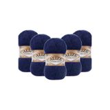 Alize Angora Gold 5’li Paket El Örgü İpi 100g x 5 Adet - Renk Kodu: 58 - Lacivert