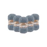 Alize Angora Gold 5’li Paket El Örgü İpi 100g x 5 Adet - Renk Kodu: 87 - Kömür Gri
