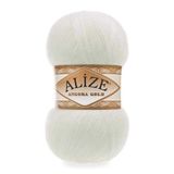 Alize Angora Gold 62 Açık Krem Tiftik Yelek Şal Ipi 5 Yumak %20 Yün - %80 Akrilik