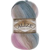 Alize Angora Gold Batik 2970 Pembe - Mavi Renkli 20% Yün 80% Akrilik Klasik İplik