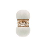 Alize Angora Gold El Örgü İpi 100g 550M - %20 Yün - %80 Akrilik - Renk No: 62 - Açık Krem