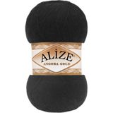 Alize Angora Gold El Örgü Ipi Ipliği Yünü Renk Kodu 60 Siyah 1 Adet