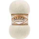 Alize Angora Gold El Örgü Ipi Renk Kodu:01-Krem