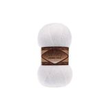 Alize Angora Gold Sımlı 55 Beyaz %5 Sim - %20 Yün - %75 Akrilik / 100 Gr - 500 M