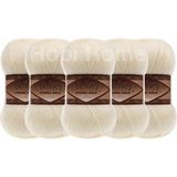 Alize Angora Gold Simli El Örgü Ipi 5’li Paket 67-Mum Işığı (5 x 100 G) – Şal, Atkı ve Hırka Ipliği
