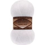 Alize Angora Gold Simli El Örgü İpi İpliği Yünü Kodu: 55 Beyaz