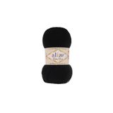 Alize Baby Best 60 Siyah %10 Bambu - %90 Akrilik (Anti-pilling Akrilik) / 100 gr - 240 m Örgü Yün ipliği