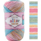 Alize Cotton Gold 2970 Mavi Pembe Örgü İpi