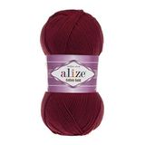 Alize Cotton Gold El Örgü İpi - 1 Adet -%55 Pamuklu Amigurumi ve Bebek Yünü - Tüylenmez Yumuşak Doku - 100gr, 330 Metre (390 Frenk Üzümü)