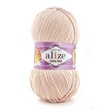 Alize Cotton Gold El Örgü İpi - 1 Adet -%55 Pamuklu Amigurumi ve Bebek Yünü - Tüylenmez Yumuşak Doku - 100gr, 330 Metre (401 Ten)