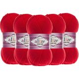 Alize Cotton Gold El Örgü İpliği 5 Adet (Kırmızı 56)