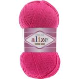 Alize Cotton Gold Fuşya 149 Örgü İpi %55 Pamuk %45 Akrilik Renkli Klasik İplik