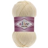 Alize Cotton Gold Pamuk El Örgü İpi 01 Krem 100 gram 330 metre