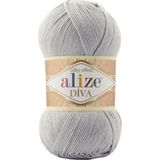 Alize Diva 168 Kış Beyazı El Örgü Ipi Yelek Hırka Atkı Kazak Ipliği