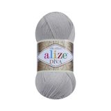 Alize Diva 355 (GRİ) Amigurumi El Örgü Ipi 1 Adet - (NORMAL ÖRGÜ IPLERİNE GÖRE DAHA INCE VE KÜÇÜKTÜR);