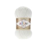 Alize Diva 450 (İNCİ) Amigurumi El Örgü Ipi 1 Adet Renk:manolya