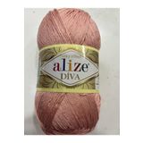 Alize DİVA 648 AÇIK GÜL KURUSU %100 MİKROFİBER AKRİLİK 100G TEKLİ
