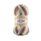 Alize Diva Batik Merserize İp Yazlık Bikini Bustiyer Bluz Örgü İpi 5 Adet (5742)