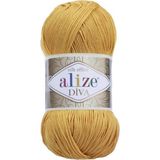 Alize Diva Hardal Sarı El Örgü İpliği Yumuşak Doku ve Şık Renk Özelliği ile