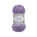 Alize Diva İpek Efektli%100 Mikrofiber Akrilik İplik 1 Top skeins 100gr 383yds (622 - Mor)