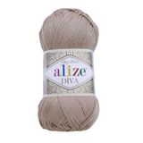 Alize Diva Merserize Görünümlü El Örgü İpliği 100 GR Renk 167 VİZON