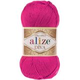 Alize Diva Merserize Ince El Örgü Ipi Yazlık Bluz Dantel Ipi 1 Adet - Fuşya