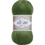 Alize Diva Merserize Ince El Örgü Ipi Yazlık Bluz Dantel Ipi 1 Adet - Kamuflaj