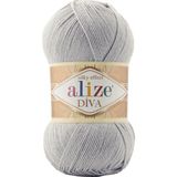 Alize Diva Merserize Ince El Örgü Ipi Yazlık Bluz Dantel Ipi 1 Adet - Kış Beyazı