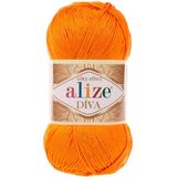 Alize Diva Merserize Ince El Örgü Ipi Yazlık Bluz Dantel Ipi 1 Adet - Turuncu