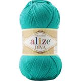 Alize Diva Merserize Ince El Örgü Ipi Yazlık Bluz Dantel Ipi 1 Adet - Zümrüt Yeşili
