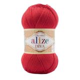 Alize Diva Merserize İnce İp Yazlık Bikini Bustiyer Bluz Örgü İpi 5 Adet (105)