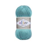 Alize Diva Merserize İnce İp Yazlık Bikini Bustiyer Bluz Örgü İpi 5 Adet (Akvaryum 376)