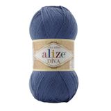 Alize Diva Merserize İnce İp Yazlık Bikini Bustiyer Bluz Örgü İpi 5 Adet (Azurit Taşı 353)