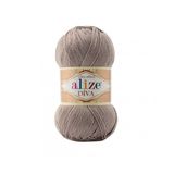 Alize Diva Merserize İnce Yazlık İp 1 Adet 167 Açık Boz
