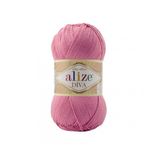 Alize Diva Merserize İnce Yazlık İp 1 Adet 178 Koyu Pembe